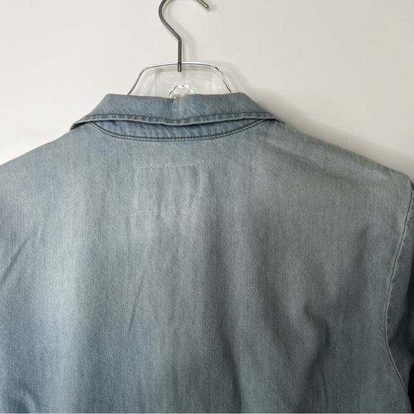 Lee Coveralls Jumpsuit Union All Denim Jeans Light Wash Long Sleeve Distressed M - Picture 8 of 16